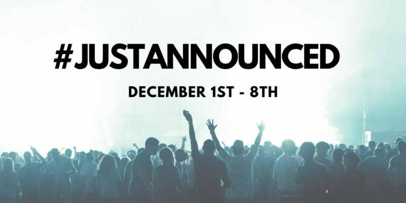 just announced, just announced december, new concerts slc, slc concert guide, slc concert calendar
